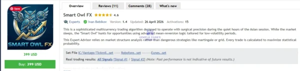 Smart Owl FX MT5 MQL5 Review
