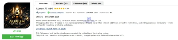 Aurum AI MT4 MQL5 Review