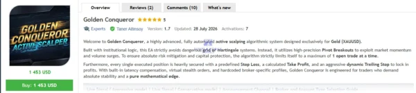 Golden Conqueror MT5 Review - MQL5 Live Signal 33% Growth + Low Drawdown Golden Conqueror MT5 MQL5 Review