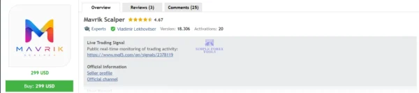 Mavrik Scalper MT5 MQL5 Review